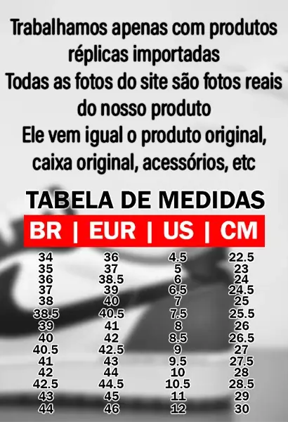 Tabela de Medidas