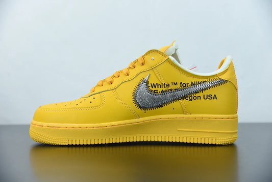 Nike Air Force 1 x Off-White University Gold Metallic Silver